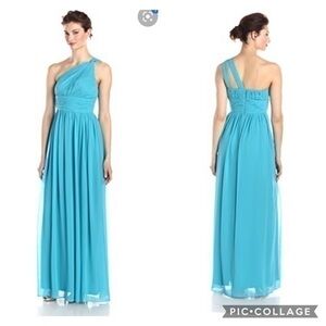 Donna Morgan blue chiffon maxi dress